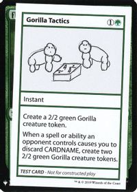 Gorilla Tactics(Play Test Card)